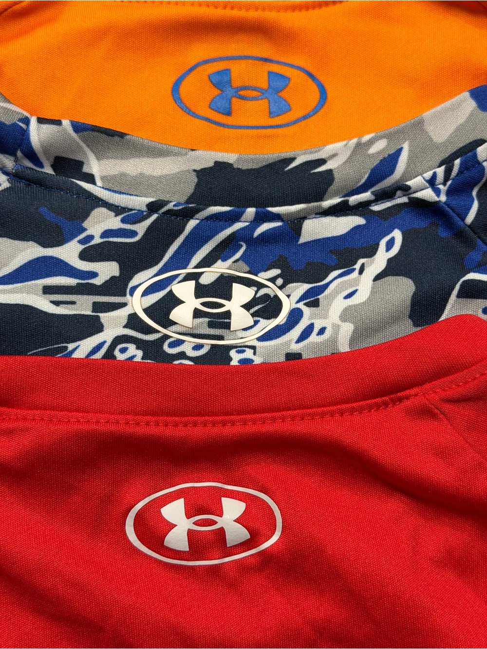 Under Armour Orange Red n Camo Short-Sleeve Logo Performance Tee